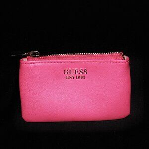 GUESS Pink Logo Zip Wallet/Coin Pouch/Card Holder